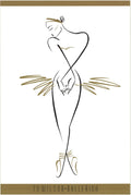 Ty Wilson Ballerina vintage offset lithograph fine art poster featuring a graceful dancer with flowing costume and artistic details.