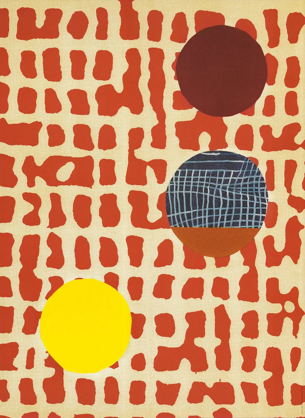 Original Juan Usle Roland Garros 2014 official French Open lithograph poster featuring tennis-themed artwork and vibrant colors.