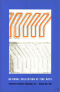 Original 1968 Vardea Chryssa serigraph from the National Collection of Fine Arts, featuring abstract graphic design.