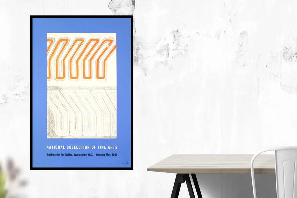 Original Vardea Chryssa serigraph from the 1968 National Collection of Fine Arts, featuring abstract art with vibrant colors.