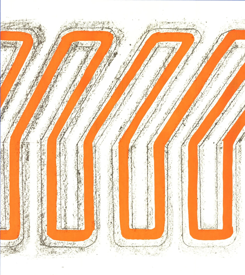 Vardea Chryssa National Collection of Fine Arts 1968 original serigraph artwork by Vardea Chryssa, featuring vibrant abstract design.