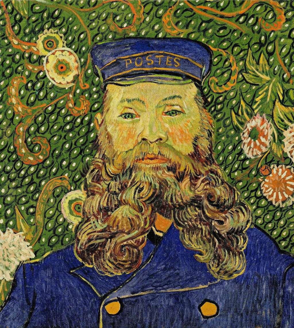 Vincent van Gogh The Postman 2007 portrait offset lithograph art poster, featuring a detailed image of van Gogh's artwork.