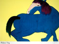 Walasse Ting Blue Horse limited edition offset lithograph art poster featuring vibrant blue horse artwork by Walasse Ting.