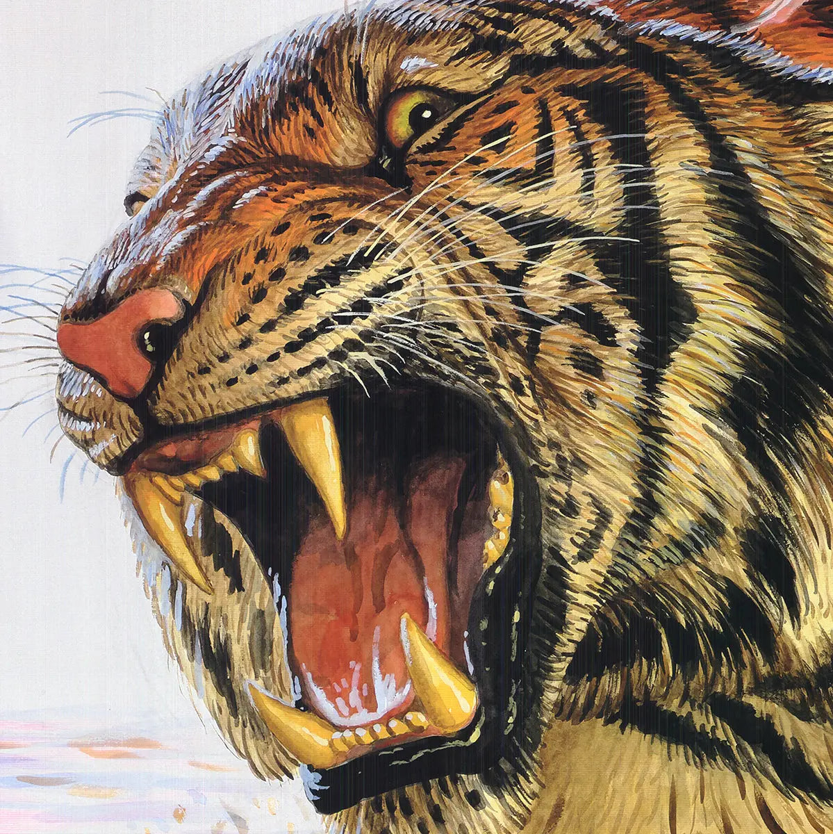 Signed Walton Ford Bengal Tiger art poster from Gagosian Gallery 2022, featuring detailed illustration of a Bengal tiger.