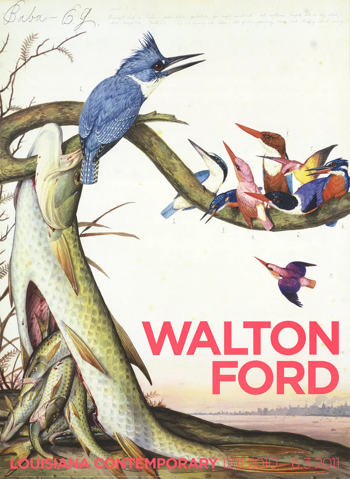 Walton Ford Baba 2010 contemporary offset lithograph art poster showcasing detailed wildlife imagery.