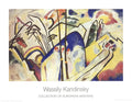 Wassily Kandinsky Composition 4 abstract art exhibition poster print from 1986, featuring vibrant geometric shapes and bold colors.