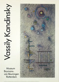 Wassily Kandinsky Hardly 1992 abstract art print, offset lithograph showcasing vibrant geometric shapes and bold colors.