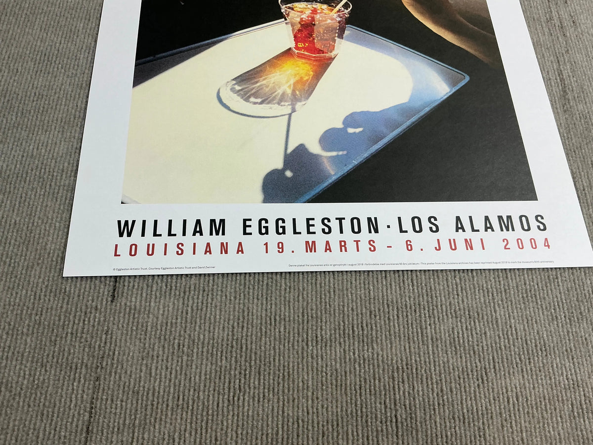 William Eggleston Drink 2018 Louisiana Museum exhibition art poster featuring vibrant colors and abstract imagery.