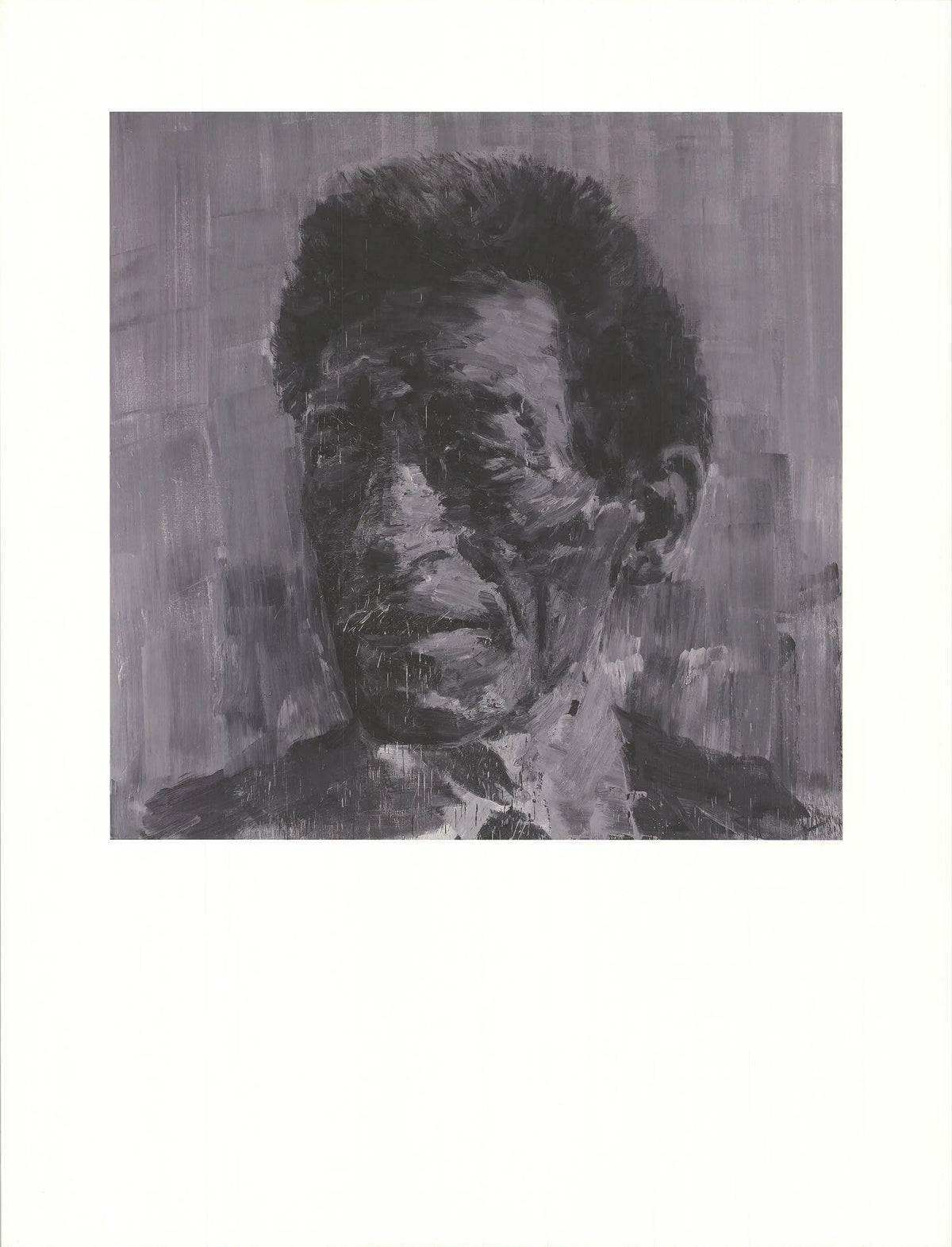 Yan Pei-Ming Portrait of Giacometti 1995 offset lithograph art poster featuring bold imagery and artistic details