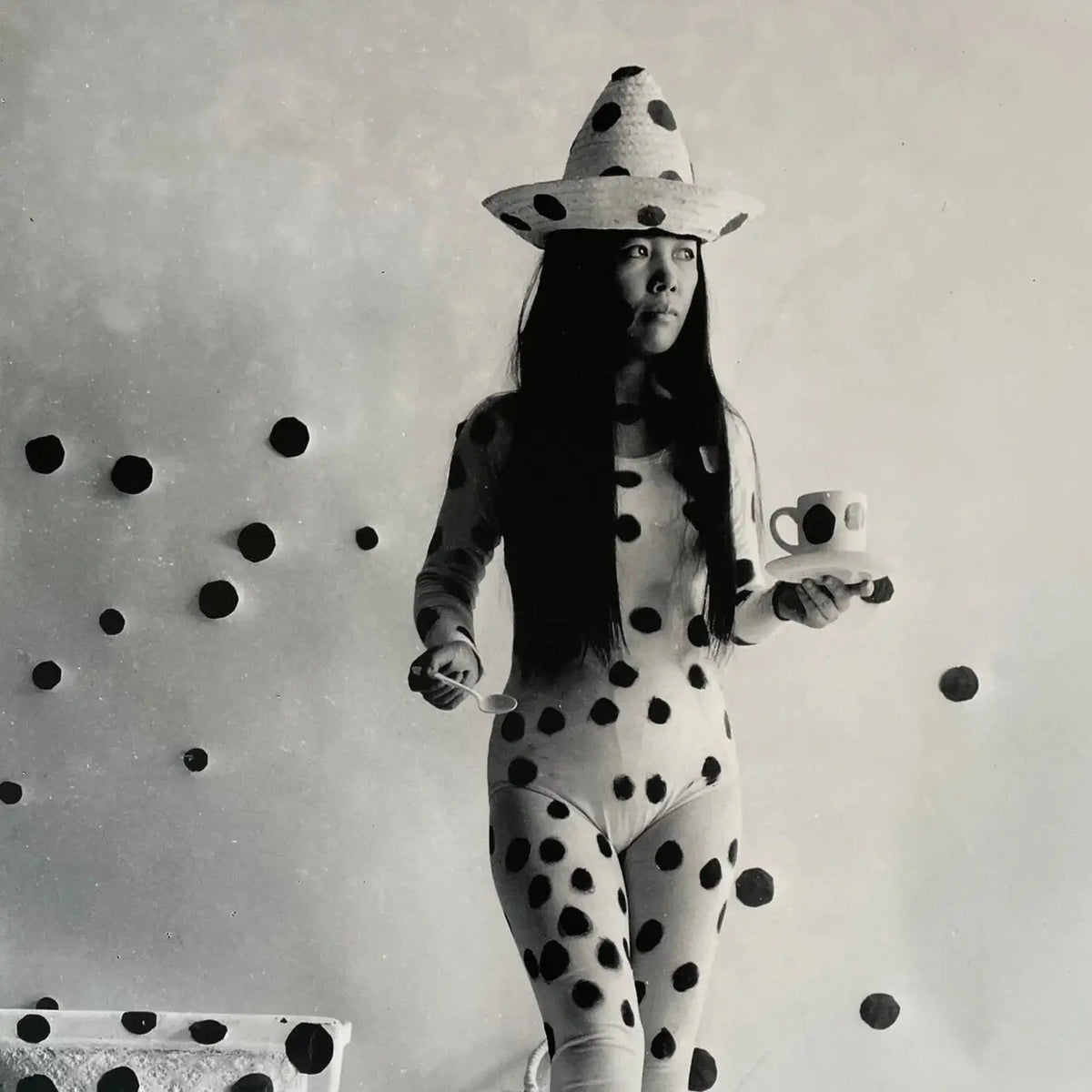 Yayoi Kusama Self-Obliteration By Dots 1968 limited edition art poster featuring Kusama's signature polka dot design and abstract composition.