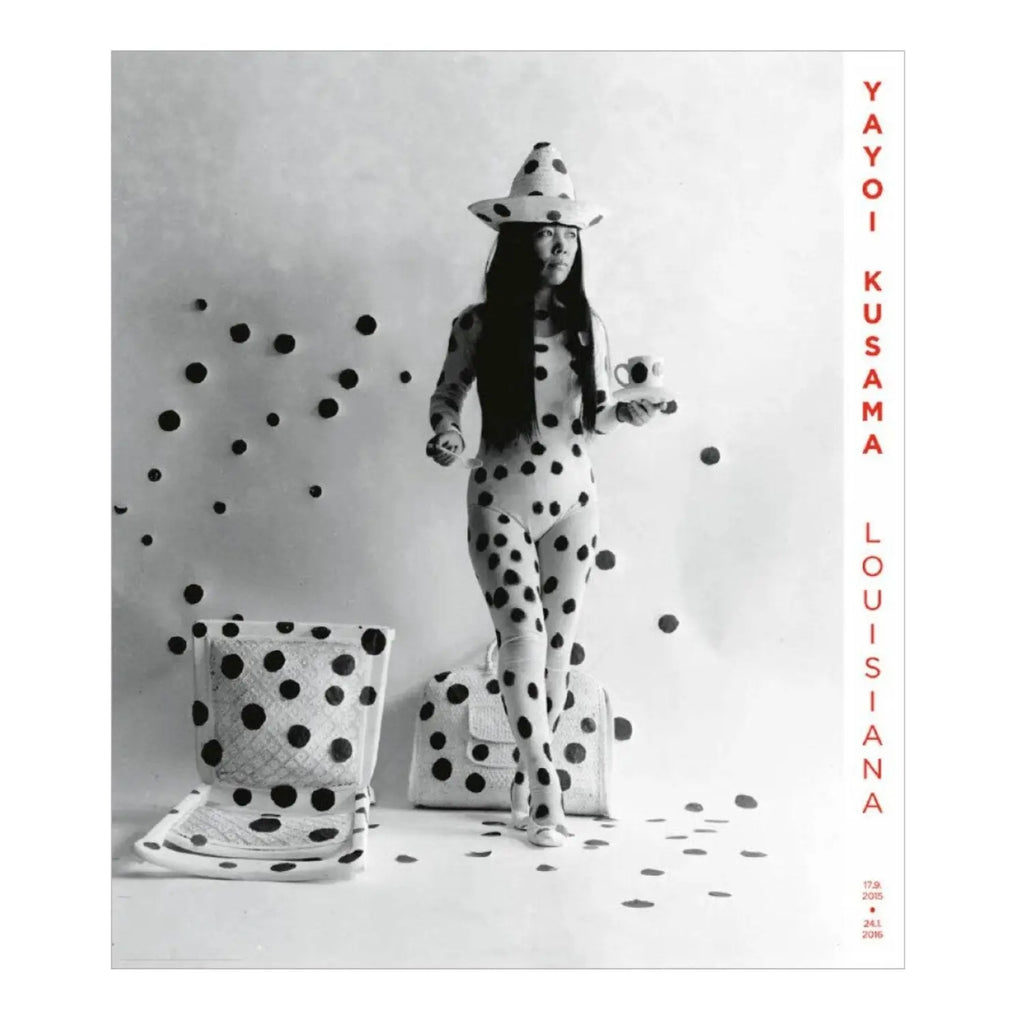 Yayoi Kusama Self-Obliteration By Dots 1968 limited edition art poster featuring Kusama's signature polka dot design and abstract pattern.