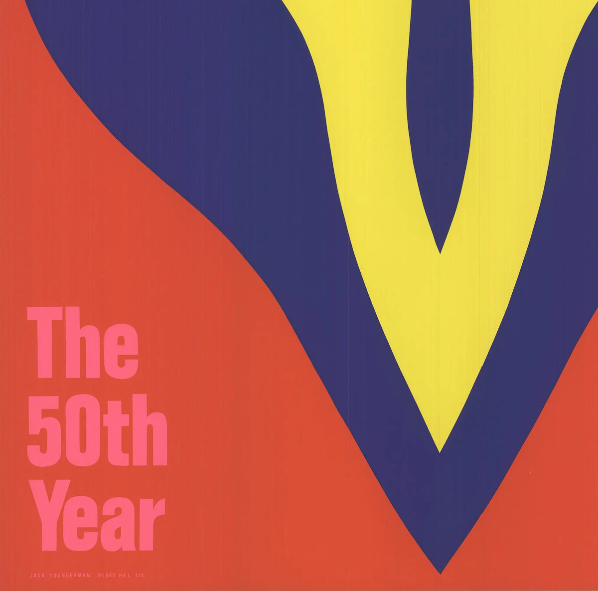 Abstract serigraph print by Jack Youngerman featuring New York City Center, 1969, showcasing colorful geometric shapes and bold design.