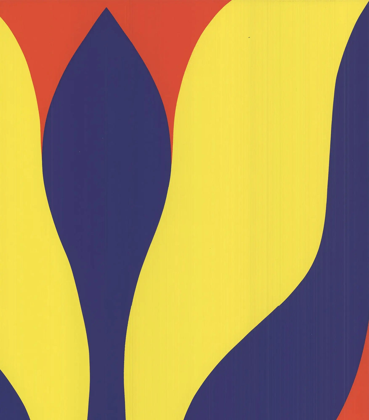 Original abstract serigraph print by Jack Youngerman of New York City Center, 1969, showcasing vibrant geometric shapes and bold colors.