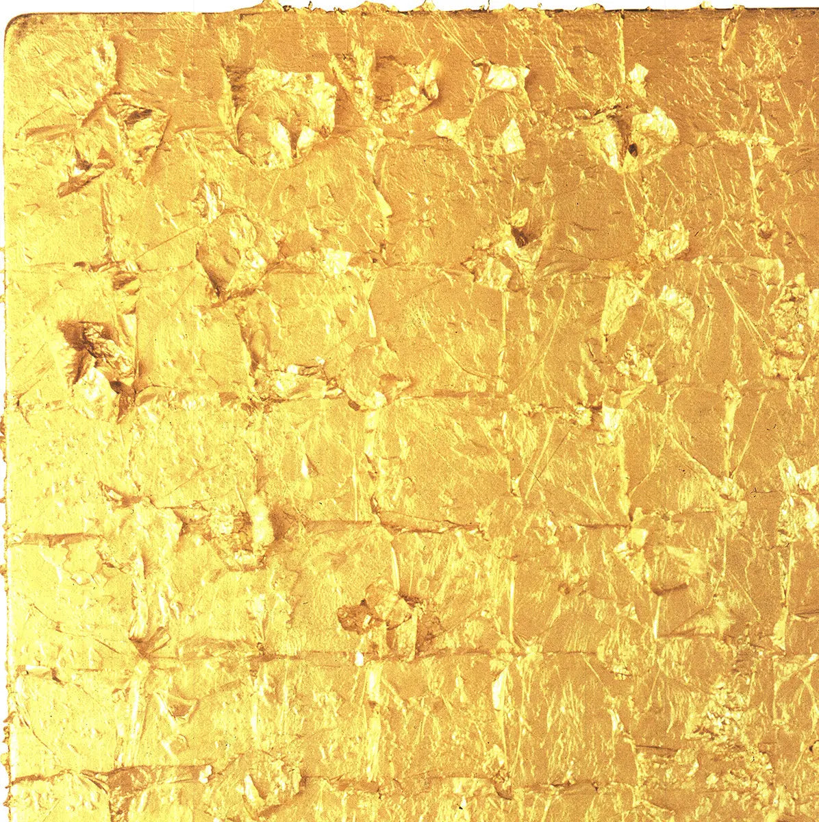 Yves Klein Gold Leaf on Panel 1994 museum exhibition poster art, featuring Yves Klein's signature gold leaf artwork on a panel.