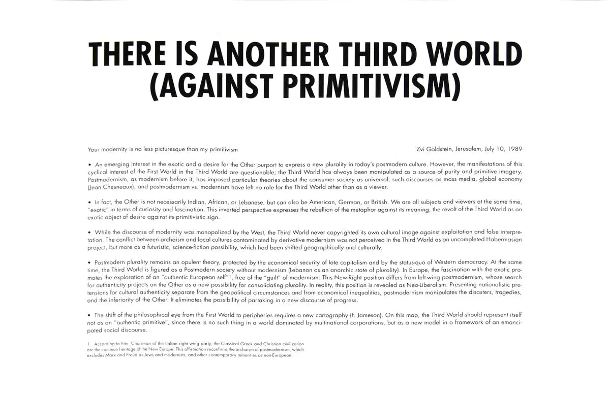 Zvi Goldstein "There Is Another Third World" offset lithograph poster featuring abstract art and vibrant colors, wall decor print